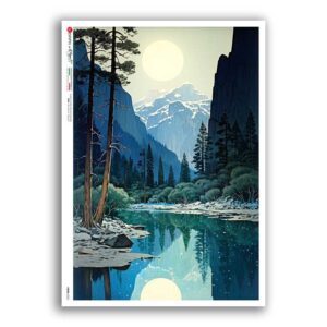 VIEWS-0226. Papel de Arroz paisajes para decoupage.