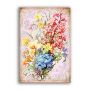 GF-FLORES-082. Papel de arroz de gran tamaño