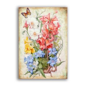 GF-FLORES-083. Papel de arroz de gran tamaño