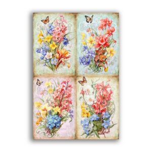 GF-FLORES-084. Papel de arroz de gran tamaño