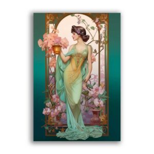 GF-ART NOUVEAU-035. Papel de arroz de gran tamaño