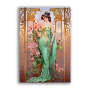 GF-ART NOUVEAU-036. Papel de arroz de gran tamaño