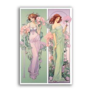 GF-ART NOUVEAU-040. Papel de arroz de gran tamaño