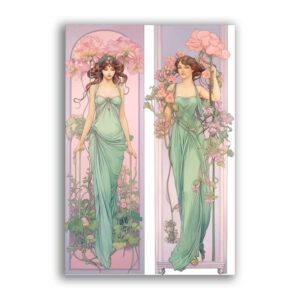 GF-ART NOUVEAU-041. Papel de arroz de gran tamaño