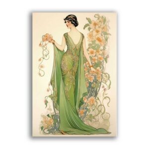 GF-ART NOUVEAU-043. Papel de arroz de gran tamaño