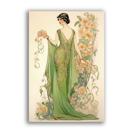 GF-ART NOUVEAU-043. Papel de arroz de gran tamaño