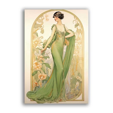 GF-ART NOUVEAU-044. Papel de arroz de gran tamaño