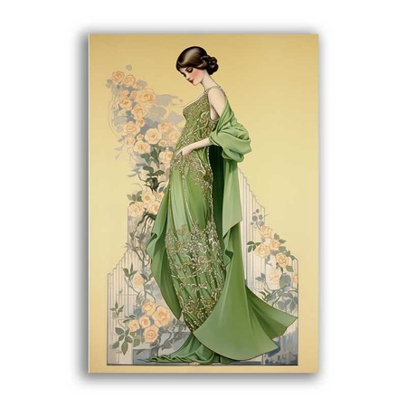 GF-ART NOUVEAU-045. Papel de arroz de gran tamaño