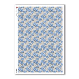 FLOWERS-0158. Papel de Arroz flores para decoupage.