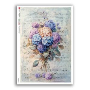 FLOWERS-0436. Papel de Arroz flores para decoupage.
