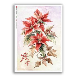 FLOWERS-0440. Papel de Arroz flores para decoupage.