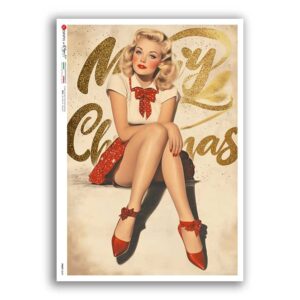PINUP-0049. Papel de Arroz pin-up para decoupage.