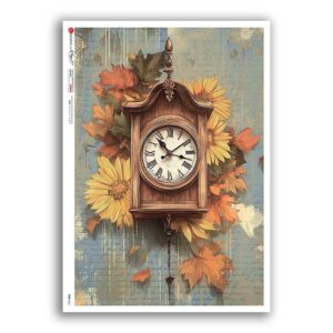 TIME-0061. Papel de Arroz relojes para decoupage.