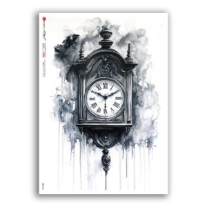 TIME-0062. Papel de Arroz relojes para decoupage.