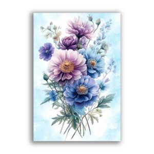 GF-FLORES-096. Papel de arroz de gran tamaño
