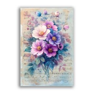 GF-FLORES-098. Papel de arroz de gran tamaño