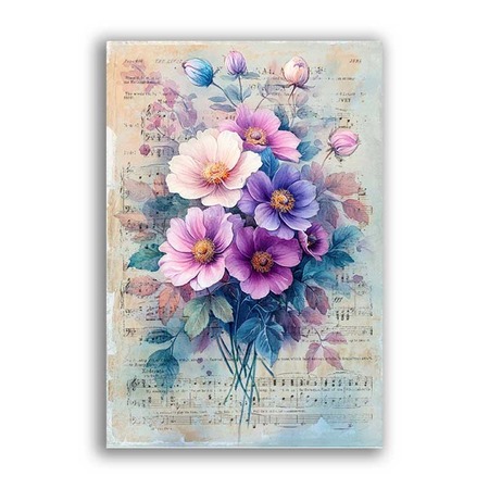 GF-FLORES-098. Papel de arroz de gran tamaño