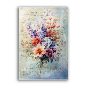 GF-FLORES-100. Papel de arroz de gran tamaño