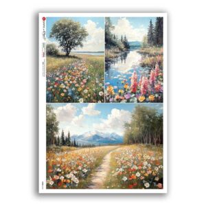 VIEWS-0233. Papel de Arroz paisajes para decoupage.