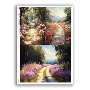 VIEWS-0234. Papel de Arroz paisajes para decoupage.