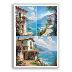 VIEWS-0236. Papel de Arroz paisajes para decoupage.