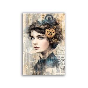 GF-STEAMPUNK-001. Papel de arroz de gran tamaño
