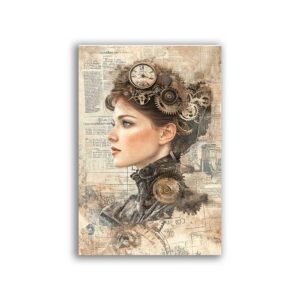 GF-STEAMPUNK-005. Papel de arroz de gran tamaño