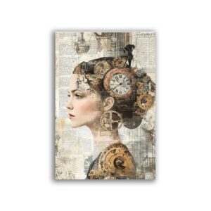 GF-STEAMPUNK-008. Papel de arroz de gran tamaño