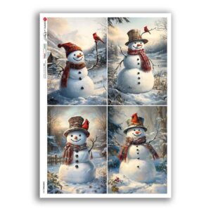 CHRISTMAS-0381. Papel de Arroz victoriano Navidad para decoupage.