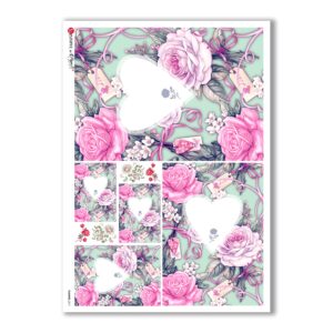 FLOWERS-0211. Papel de Arroz flores para decoupage.