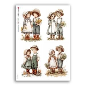 COUNTRY-0094. Papel de Arroz country para decoupage.