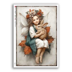 FAIRIES-0130. Papel de Arroz hadas para decoupage.