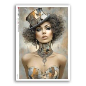 STEAMPUNK-0009. Papel de Arroz punk para decoupage.
