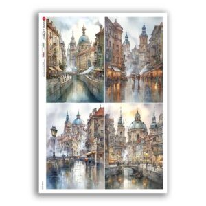 VIEWS-0238. Papel de Arroz paisajes para decoupage.