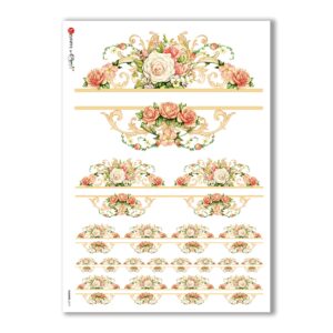 FLOWERS-0219. Papel de Arroz flores para decoupage.