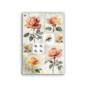GF-FLORES-111. Papel de arroz de gran tamaño
