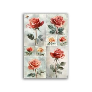 GF-FLORES-112. Papel de arroz de gran tamaño