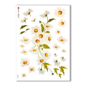 FLOWERS-0257. Papel de Arroz flores para decoupage.