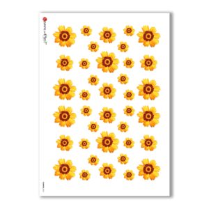 FLOWERS-0262. Papel de Arroz flores para decoupage.