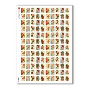 FLOWERS-0288. Papel de Arroz victoriano flores para decoupage.