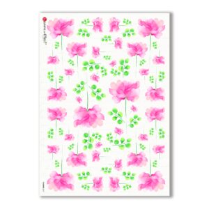 FLOWERS-0311. Papel de Arroz flores para decoupage.