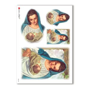 CULT-0033. Papel de Arroz sacras para decoupage.