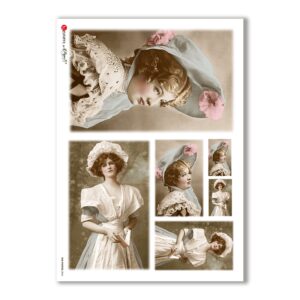 OLD-PHOTOS-0063. Papel de Arroz victoriano para decoupage.