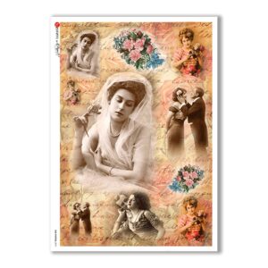 OLD-PHOTOS-0075. Papel de Arroz victoriano para decoupage.
