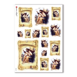 CULT-0057. Papel de Arroz sacras para decoupage.