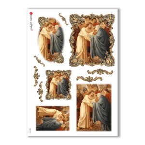 CULT-0079. Papel de Arroz sacras para decoupage.