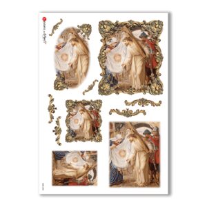 CULT-0080. Papel de Arroz sacras para decoupage.