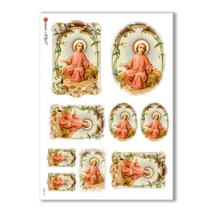 CULT-0123. Papel de Arroz sacras para decoupage.