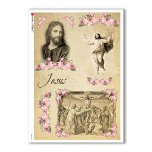 CULT-0129. Papel de Arroz sacras para decoupage.