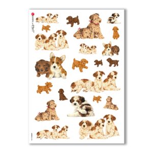 ANIMALS-0044. Papel de Arroz animales para decoupage.